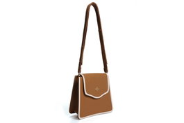 Lucky Bees Bolso Bandolera Camel y Crema